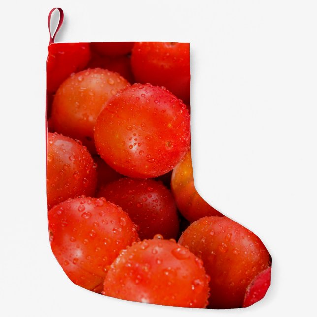 Delicious red cherry-plumbackground, bowl, cherry, kleiner weihnachtsstrumpf (Vorderseite)