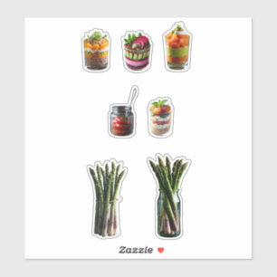 Delicious vegetables recipes aufkleber