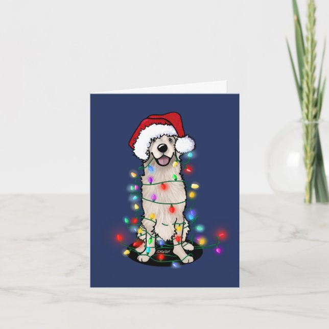 DeLighted Golden Retriever Weihnachten Karte (Vorderseite)