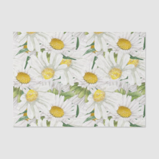 Delightful Daisies Floral Pattern Seidenpapier