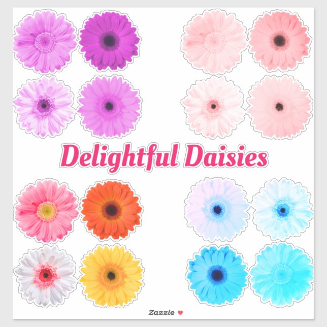 Delightful Daisies Vinyl Decals Aufkleber (Blatt)