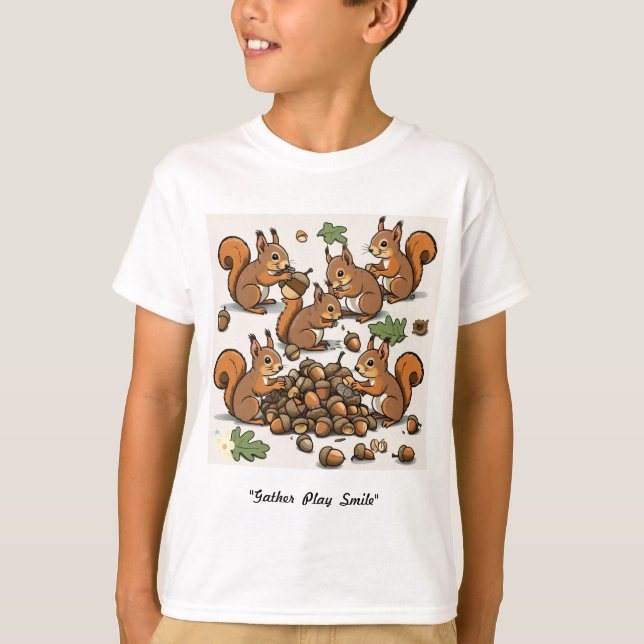 "Delightful Squirrel Nutty Adventure" T-Shirt (Vorderseite)