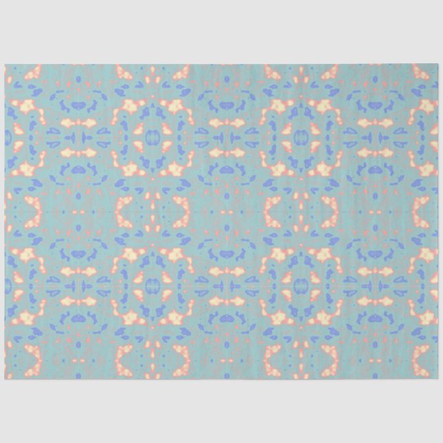 Delikat in grünem Lemon Gold Blue Tissue Paper Seidenpapier (Vorderseite)
