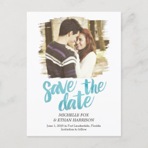 Delikat offen Save the Date Postkarte