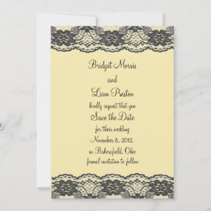 Delikat und Lacy Save the Date (gelb)