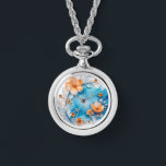 Delikate 3D-Pastel-Blume Necklace beobachten Armbanduhr<br><div class="desc">Die 3D Blue und Orange Blume Watch Necklace, eine faszinierende Mischung aus Funktionalität und Stil. Diese einzigartige Halskette besticht durch einen farbenfrohen Uhrenanhänger, der in einem atemberaubenden 3D-Design mit faszinierenden blauen und orangefarbenen Blume geschmückt ist. Der Uhrenanhänger wurde mit viel Liebe zum Detail gestaltet und dient sowohl als elegantes Accessoire...</div>