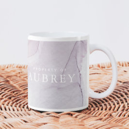Delikate Abstrakte Lila Druckausgabe mit Foto Jumbo-Tasse