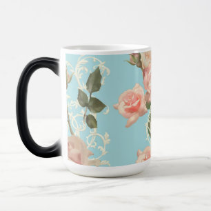Delikate Aquarell-Rose Verwandlungstasse