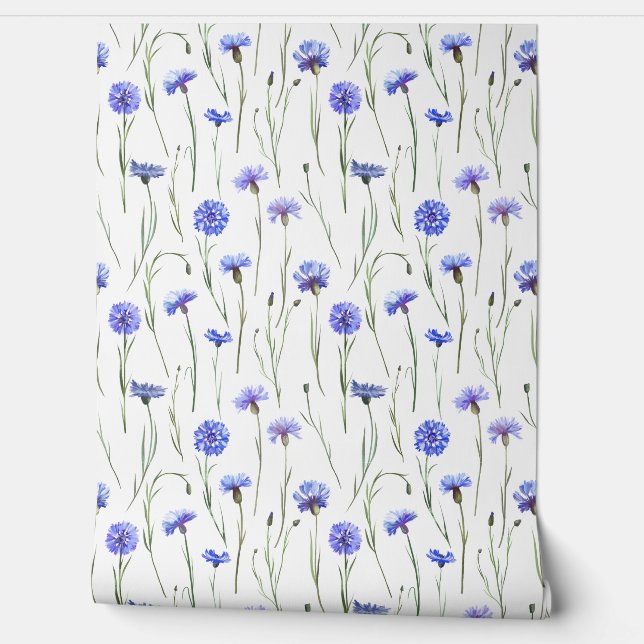 Delikate Aquarellblumen Tapete (Abrollen)