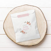 Delikate Aquarellblütendusche Pink Babydusche