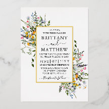 Delikate Aquarellfarben-Wildblumen Hochzeiten von 