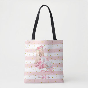 Delikate Aquarelltonhalle und Baby Unicorn zum Tasche