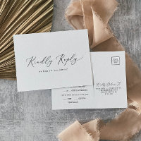 Delikate Black Calligraphy Menu UAWG Postkarte