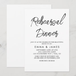 Delikate Black Calligraphy Probe Dinner Invita Einladung