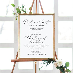 Delikate Black Pick a Seat Unplugony Zeremonie Poster