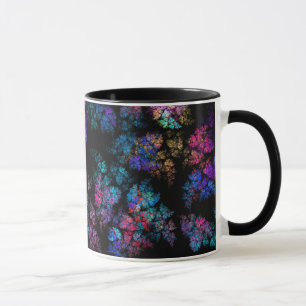 Delikate Blattverzierungen - Fraktal Tasse