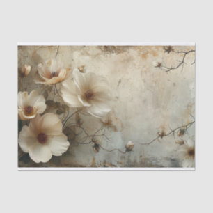 Delikate Blume auf einem Not leidenden Hintergrund Seidenpapier