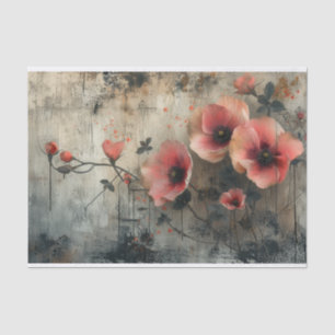 Delikate Blume auf einem Not leidenden Hintergrund Seidenpapier