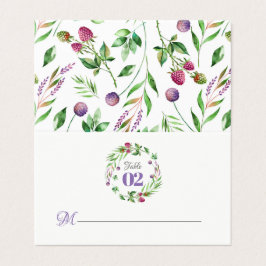 Delikate Blume- & Berries-Muster mit Kranz Visitenkarten