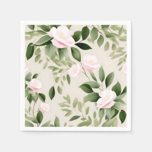 Delikate Blume Eukalyptus Muster Serviette