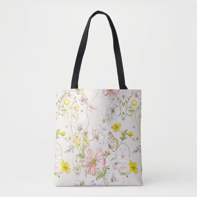 Delikate Blume mit einem Schmetterling im chinesis Tasche (Vorderseite)
