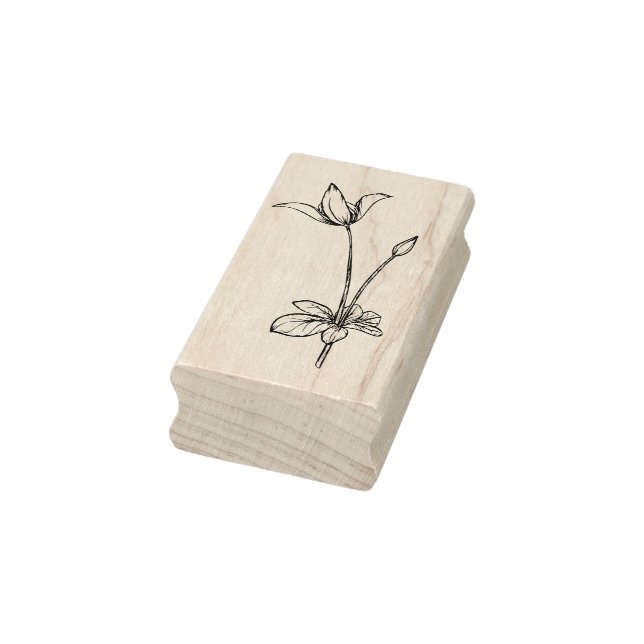 Delikate Blume Stem Art Briefmarke Gummistempel (Stempel)