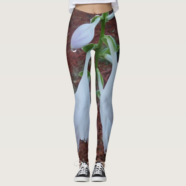 Delikate Blume von Sun Hosta Leggings (Vorderseite)