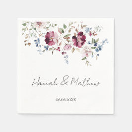 Delikate Blumengarten Hochzeitspapier Napkin Serviette