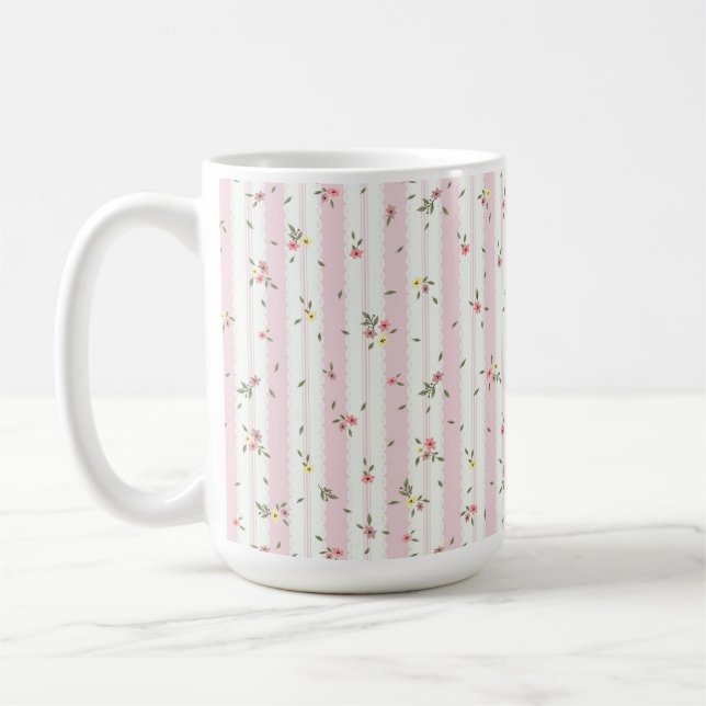 Delikate Blumenmuster Tasse (Links)