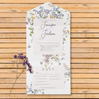 Delikate Boho Wildblumen Weißes Abendessen