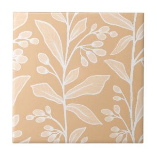 Delikate Botanische Reverie L2 minimale weiße Zwei Fliese