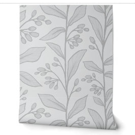 Delikate Botanische Reverie L7 Große graue Pflanze Tapete