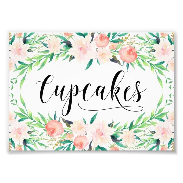 Delikate Bouquet Cupcakes Fotodruck (Vorne)