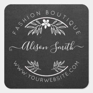 Delikate Chalkboard-Sticker für Sie Quadratischer Aufkleber
