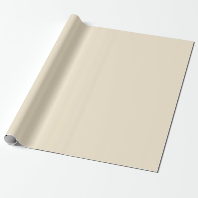 Delikate, cremig beige, solide Farbe Geschenkpapier (Ungerollt)