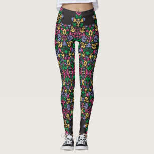 Delikate Damask Barock Viktorianisch Nahtlos Leggings