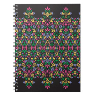 Delikate Damask Barock Viktorianisch Nahtlos Notizblock