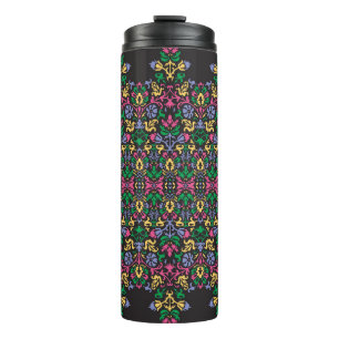 Delikate Damask Barock Viktorianisch Nahtlos Thermosbecher