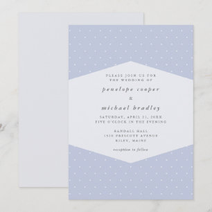 Delikate Dots Hübsch Blue Wedding Einladung