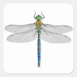 Delikate Dragonfly Quadratischer Aufkleber