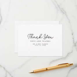 Delikate Drehbuch modern elegant danke Card Begleitkarte