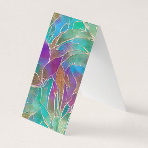 Delikate Dschungelmuster Gemstone Pastellfarben Sh Visitenkarten