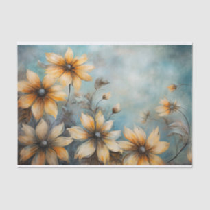 Delikate, elegante BlackEyed Susan Floral Decoupag Seidenpapier