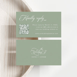 Delikate Elegante Wedding Sage Green UAWG Begleitkarte