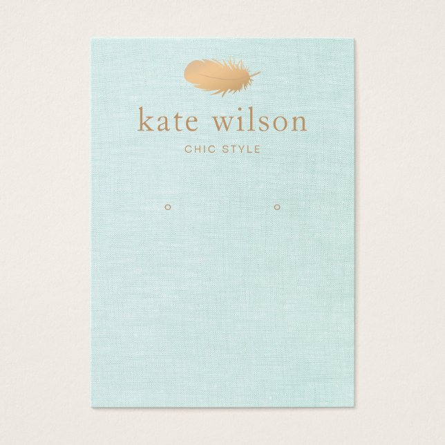 Delikate Feather Earring Display Card (Vorderseite)