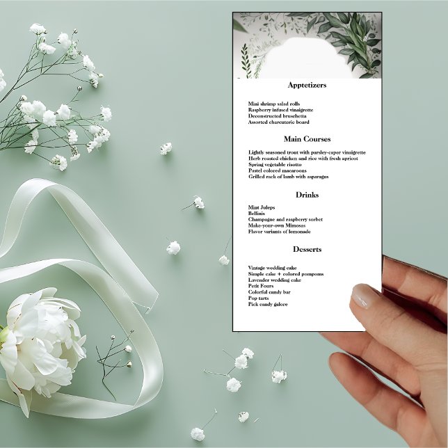 Delikate Frühlingserlebnisse rund um das Hochzeits Menükarte (Von Creator hochgeladen)