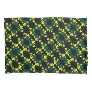Delikate Gelbe Daisy-Wildblumen Abstraktes Muster Kissenbezug