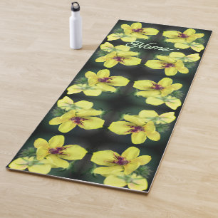 Delikate Gelbe Wildblume Abstrakt Personalisiert Yogamatte
