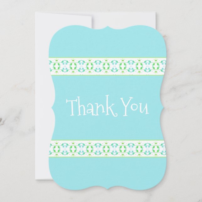 Delikate Gemustert Dankeschön Note Card Dankeskarte (Vorderseite)