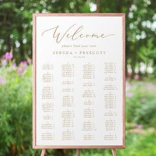 Delikate Gold Alphabetic Seekarte Poster